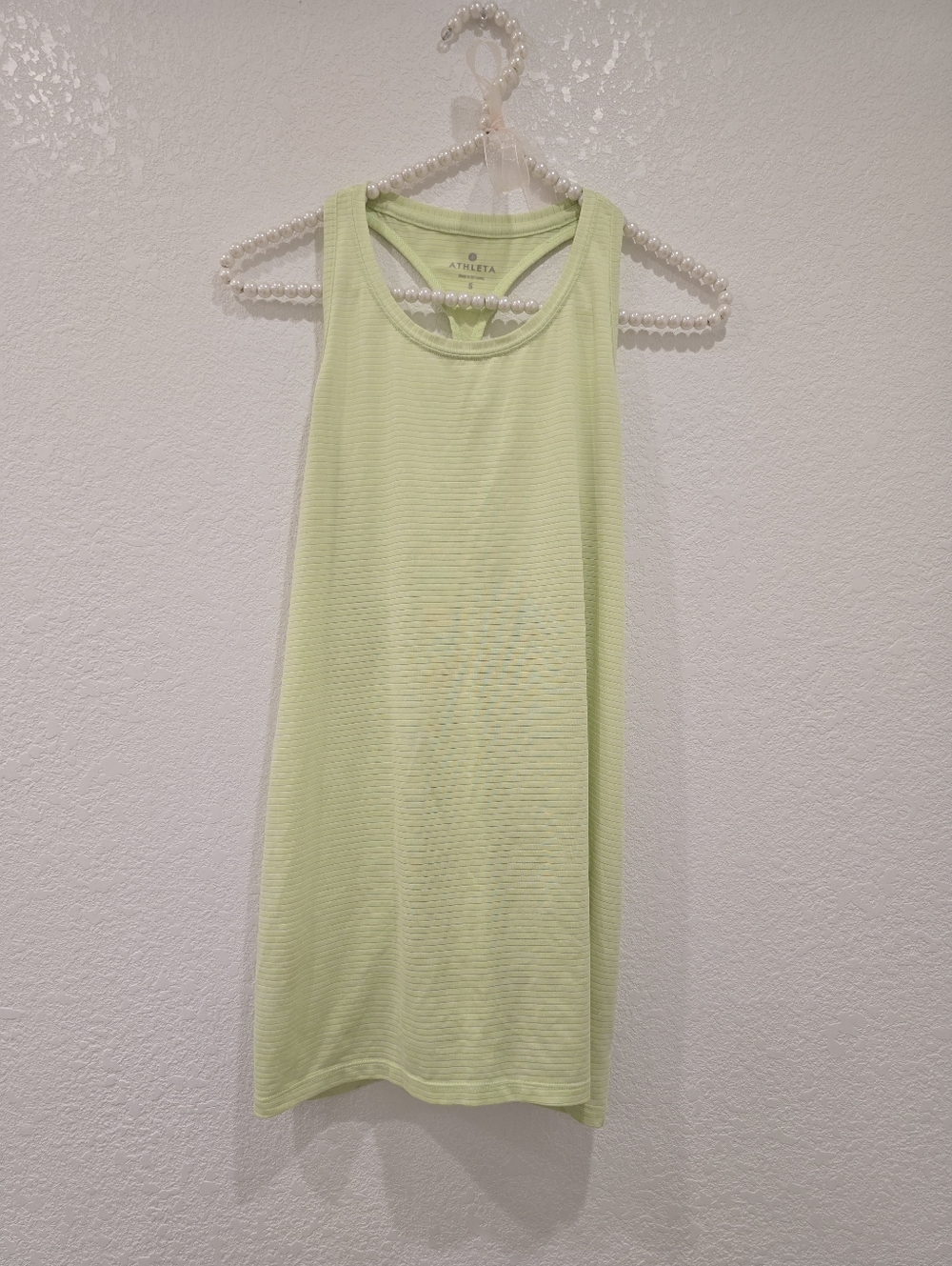 Athleta ribbed racerback tank top in neon green Small
